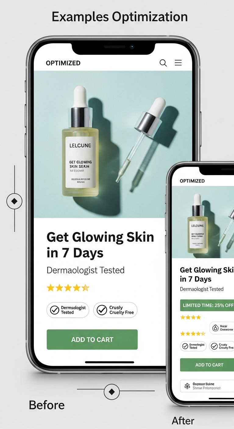 Landing page optimization example